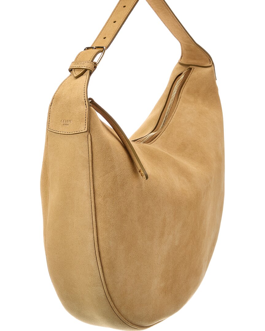 CELINE Celine Lulu Large Suede Hobo Bag