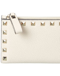 Valentino Rockstud Leather Card Case