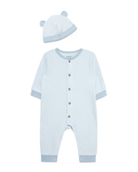 Little Me Little Me Coverall & Hat Set