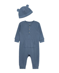 Little Me Little Me Coverall & Hat Set