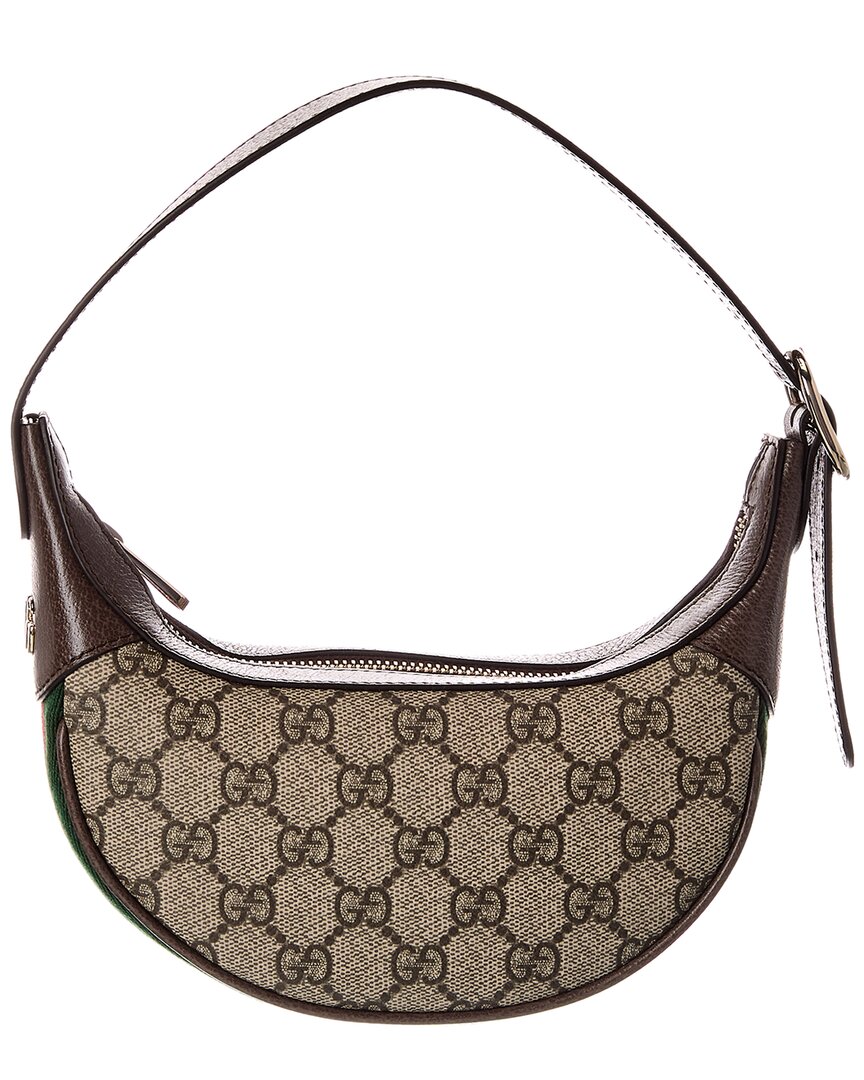 Gucci Gucci Ophidia Small Gg Supreme Canvas & Leather Hobo Bag