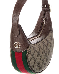 Gucci Gucci Ophidia Small Gg Supreme Canvas & Leather Hobo Bag