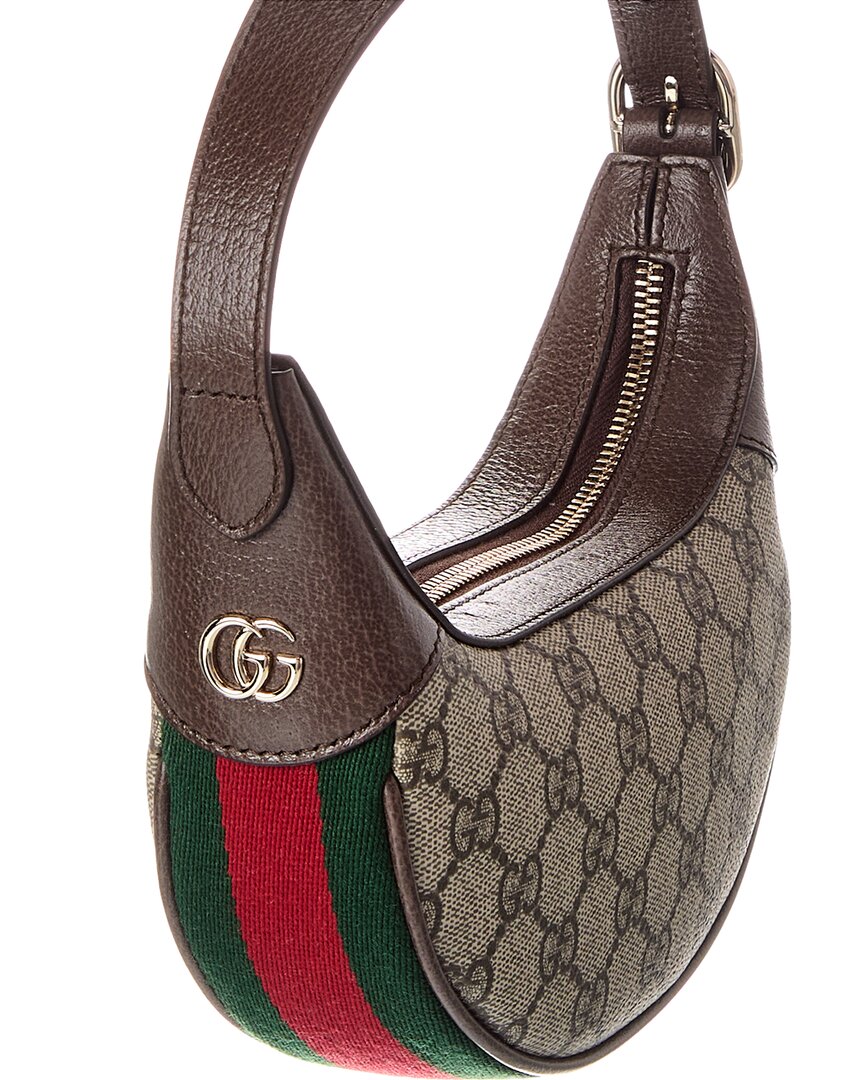 Gucci Gucci Ophidia Small Gg Supreme Canvas & Leather Hobo Bag