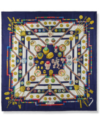 Pre-Owned Hermès Petite Main By Caty Latham Mm Printed Silk Scarf (Authentic Pre-Loved)