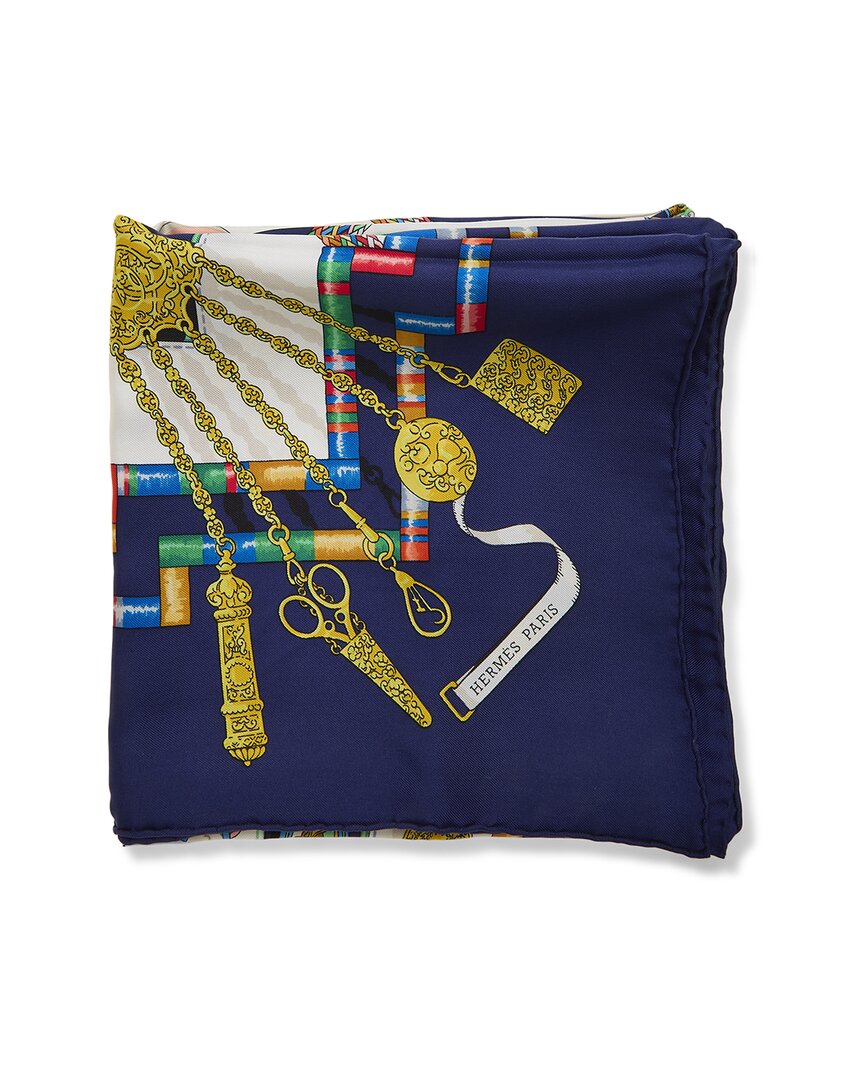 Pre-Owned Hermès Petite Main By Caty Latham Mm Printed Silk Scarf (Authentic Pre-Loved)