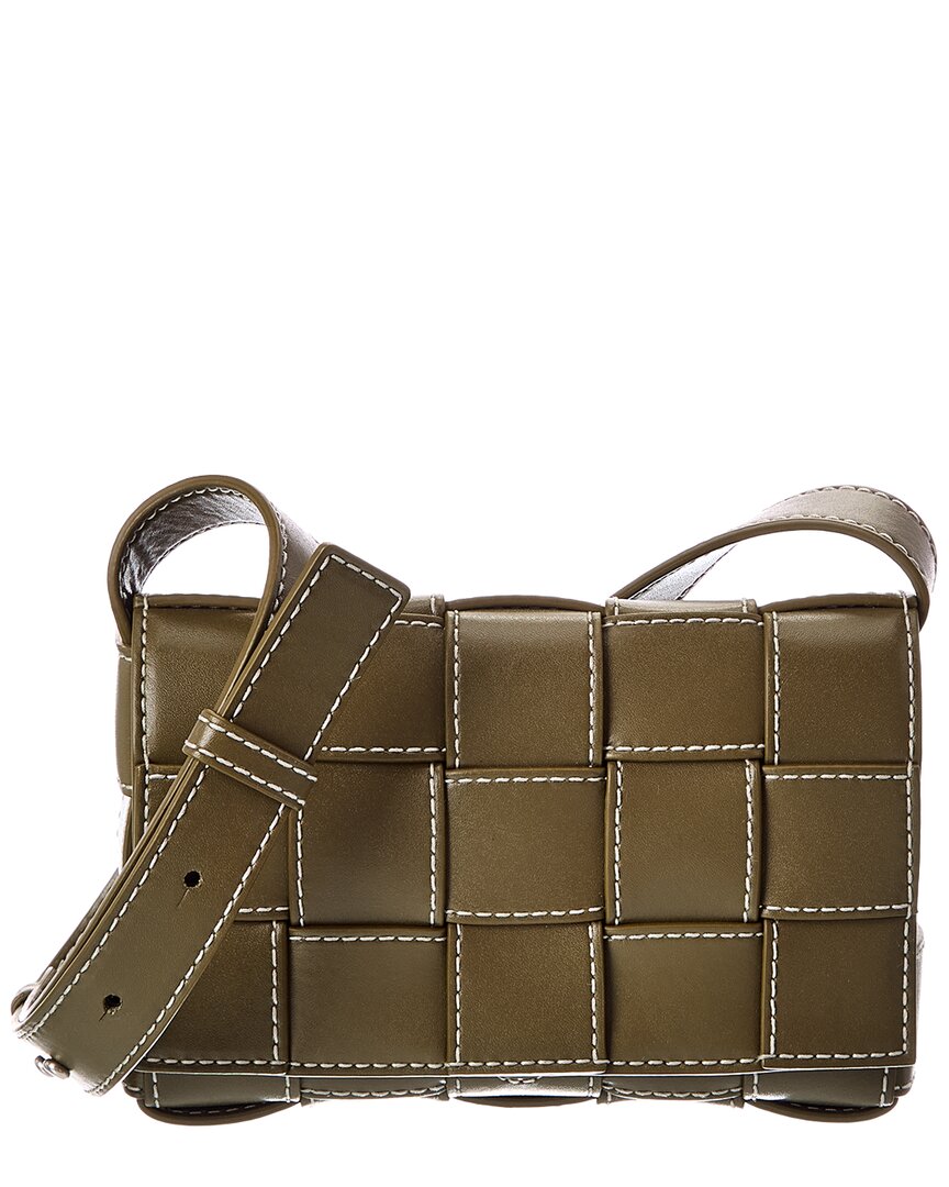 Bottega Veneta Bottega Veneta Cassette Small Urban Stitch Maxi Intrecciato Leather Shoulder