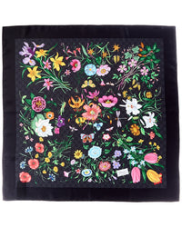 Gucci Gucci Printed Gg Silk Twill Carre