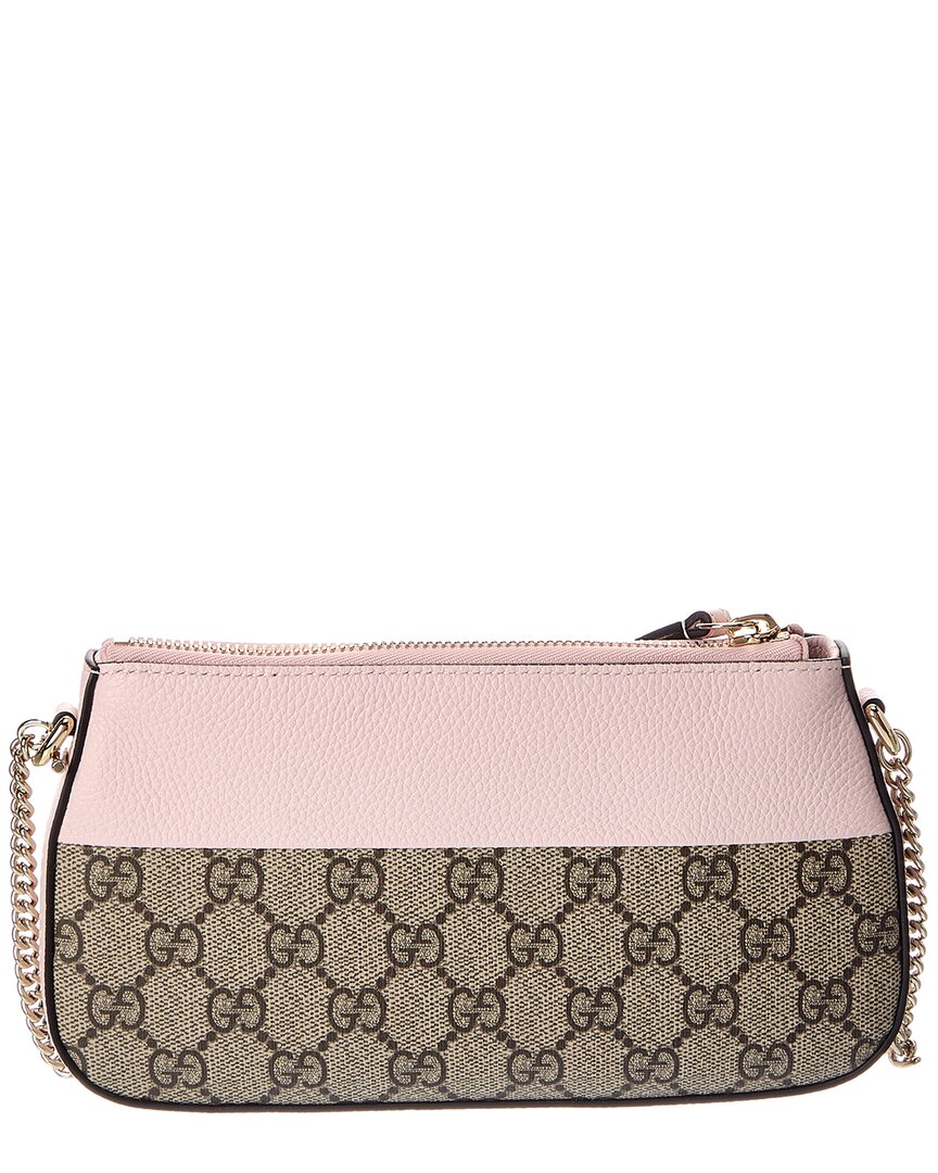 Gucci Gucci Bicolor Gg Marmont Mini Gg Supreme Canvas & Leather Crossbody