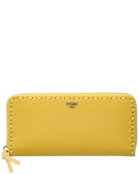 FENDI Fendi Selleria Leather Zip Around Wallet