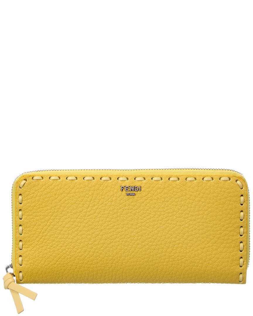 FENDI Fendi Selleria Leather Zip Around Wallet