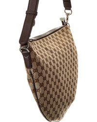 Gucci Gucci B Medium Gg Canvas & Leather Shoulder Bag