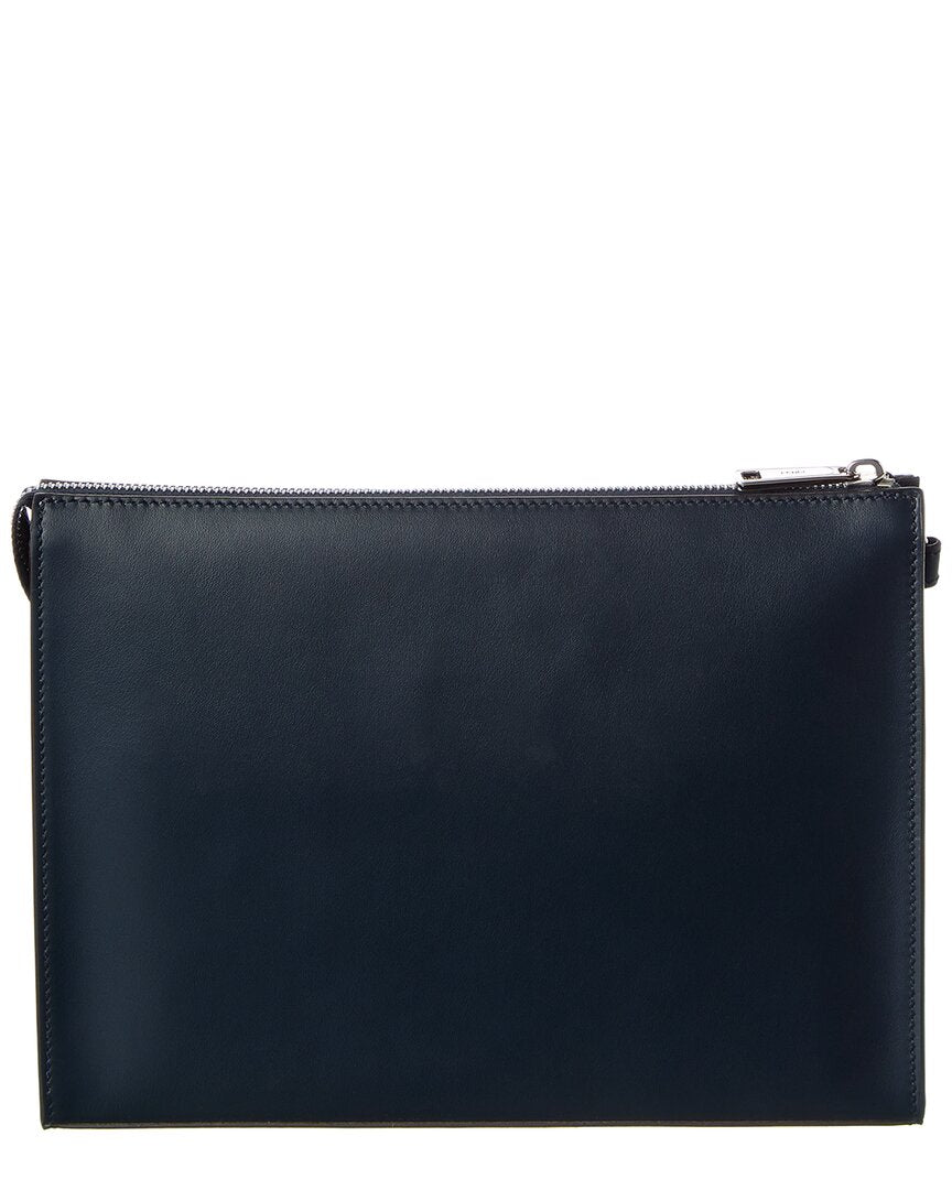 FENDI Fendi Ff Diagonal Leather Pouch