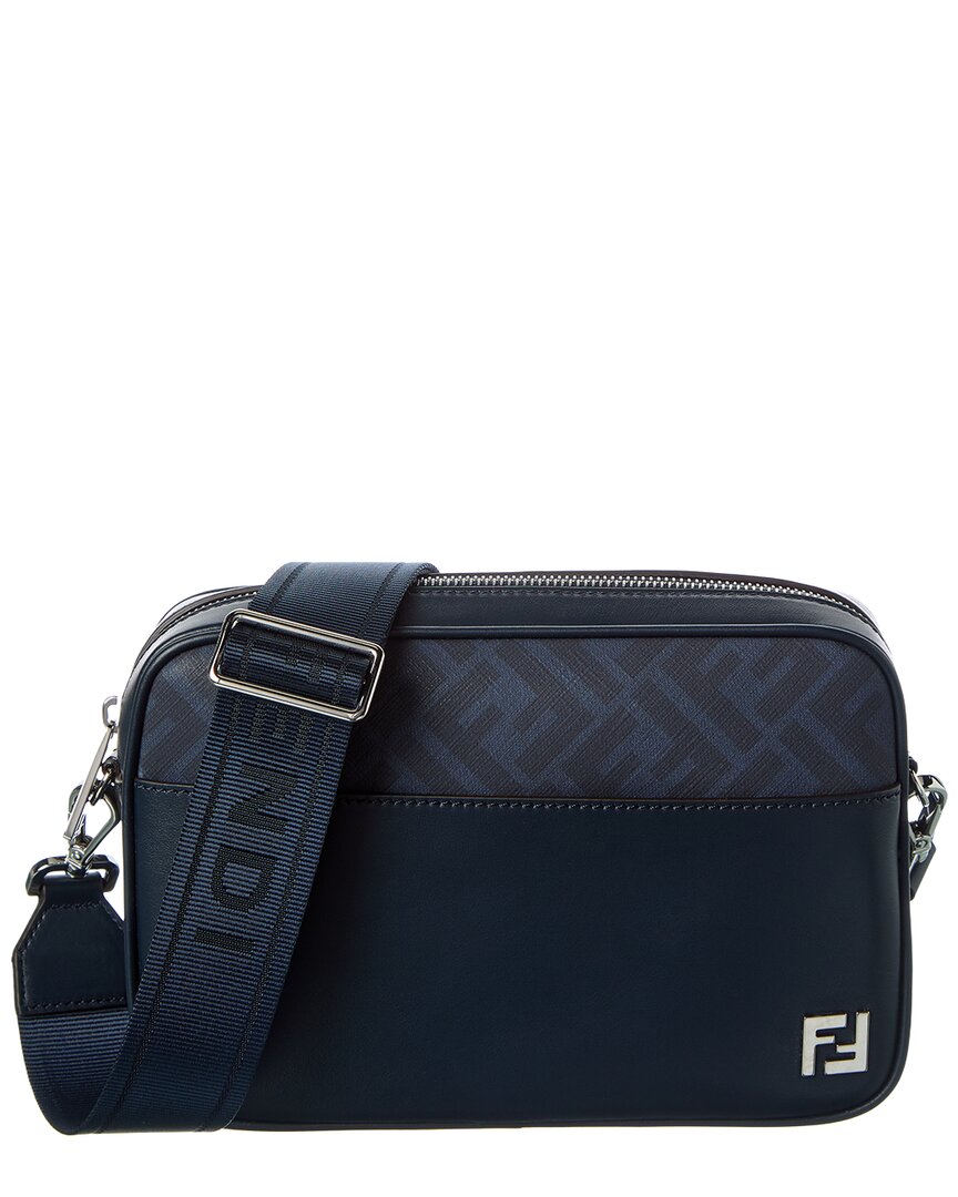 FENDI Fendi Diagonal Ff Leather Camera Bag