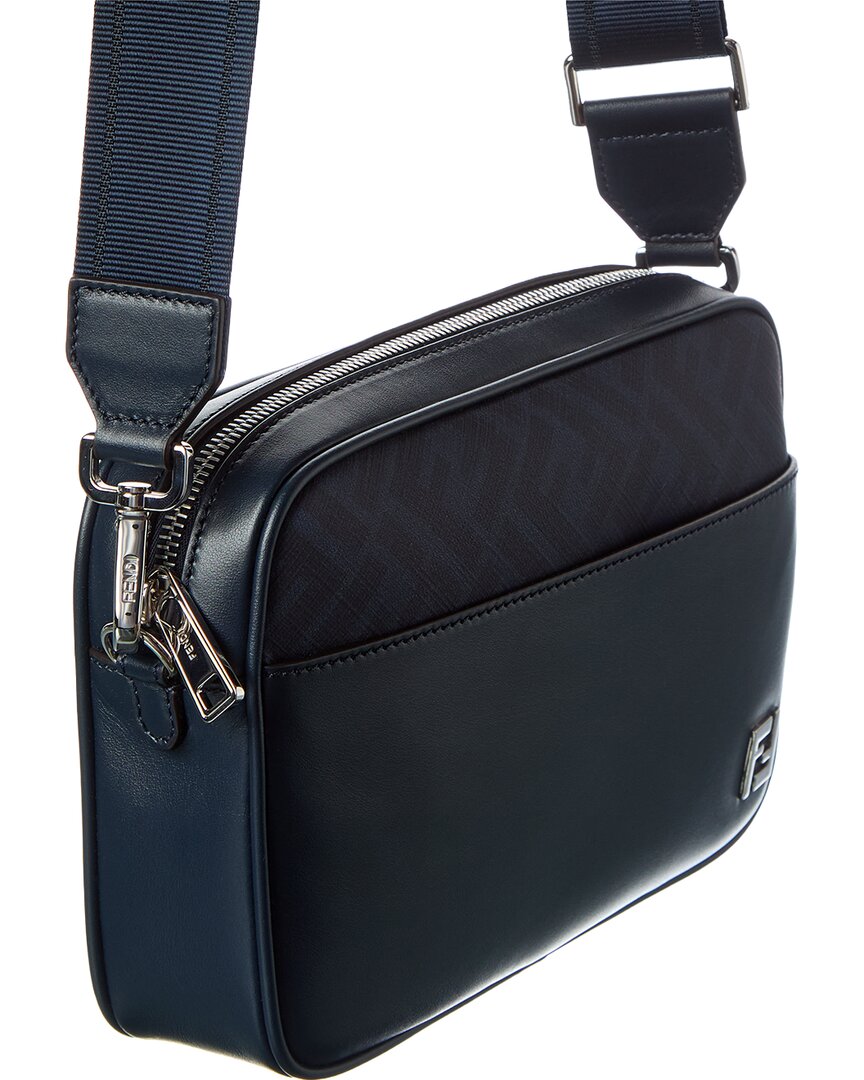 FENDI Fendi Diagonal Ff Leather Camera Bag