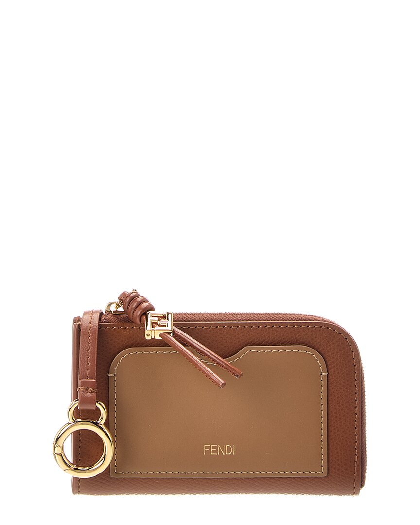 FENDI Fendi Ff Diamond Leather Coin Purse