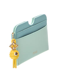 FENDI Fendi Ff Diamond Leather Card Case