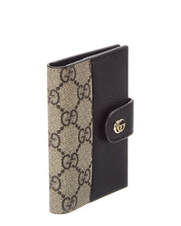 Gucci Gucci Gg Marount Supreme Gg Canvas& Leather Card Case