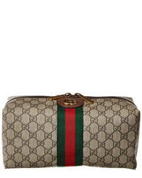 Gucci Ophidia Gg Supreme Canvas & Leather Toiletry Case