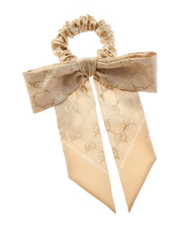 Gucci Gucci Gg Logo Silk Scrunchie