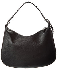 Valentino Rockstud Grainy Leather Hobo Bag