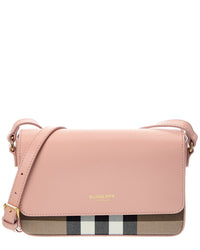 Burberry Burberry Check Canvas & Leather Crossbody