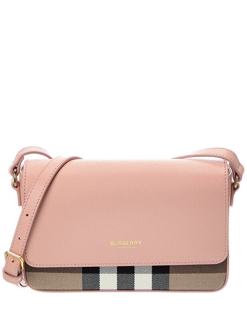 Burberry Burberry Check Canvas & Leather Crossbody