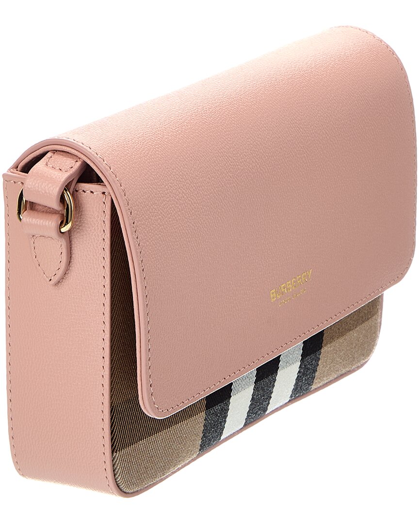 Burberry Burberry Check Canvas & Leather Crossbody