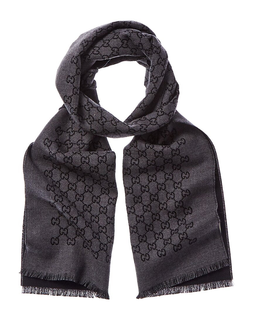 Gucci Gucci Gg Jacquard Wool Scarf