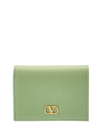Valentino Vlogo Signature Leather Card Case