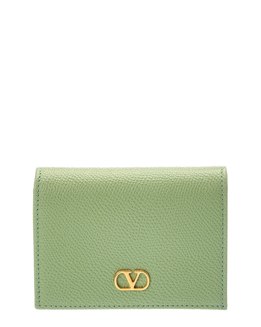 Valentino Vlogo Signature Leather Card Case