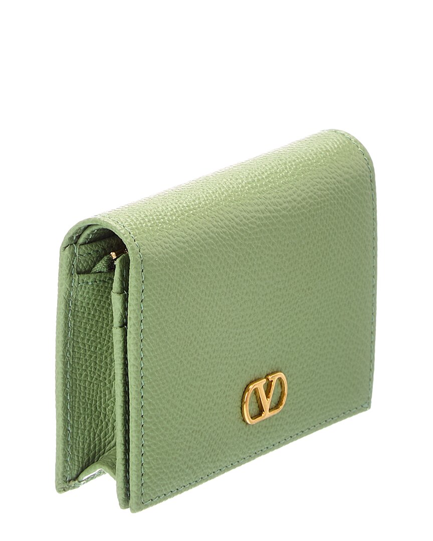 Valentino Vlogo Signature Leather Card Case