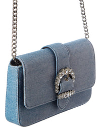 Jimmy Choo Jimmy Choo Cheri Denim Wallet On Chain