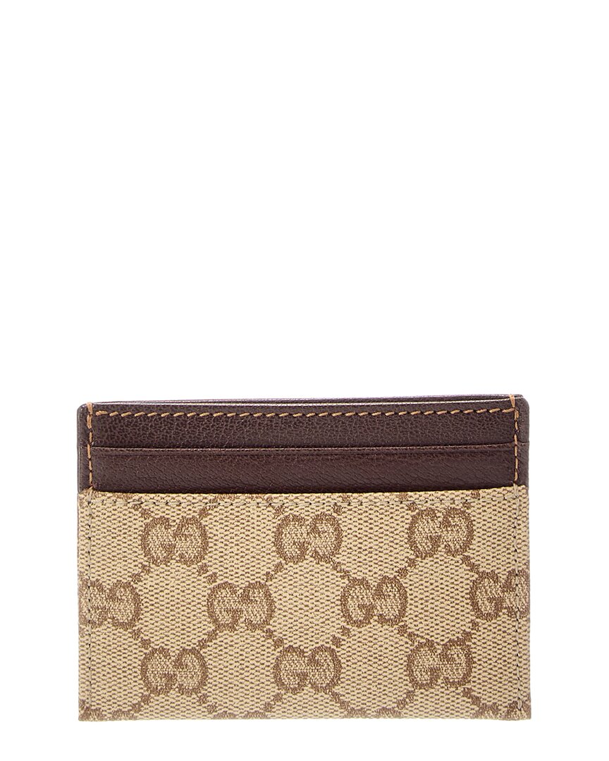 Gucci Gucci Essence Classic Canvas Leather Card Case