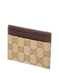 Gucci Gucci Essence Classic Canvas Leather Card Case