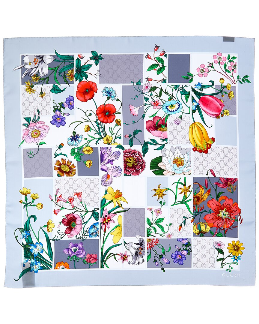Gucci Gucci Floral Silk Scarf