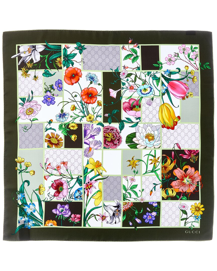 Gucci Gucci Floral Silk Scarf