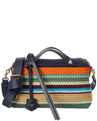 FENDI Fendi By The Way Soft Medium Crochet & Leather Clutch