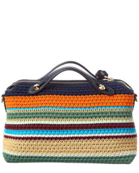 FENDI Fendi By The Way Soft Medium Crochet & Leather Clutch