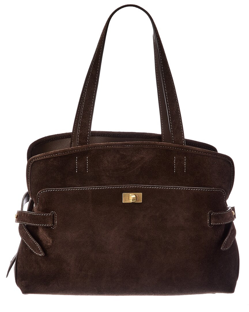 Anya Hindmarch Wilson Suede & Leather Satchel