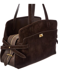 Anya Hindmarch Wilson Suede & Leather Satchel