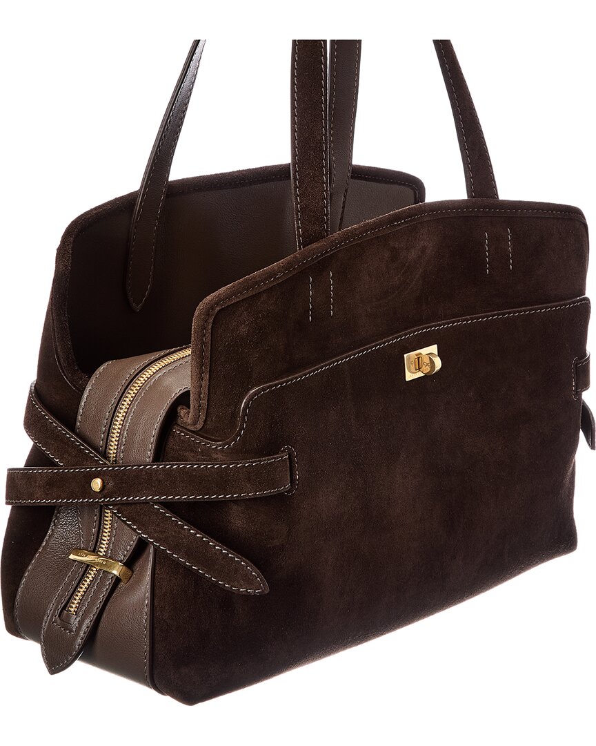 Anya Hindmarch Wilson Suede & Leather Satchel