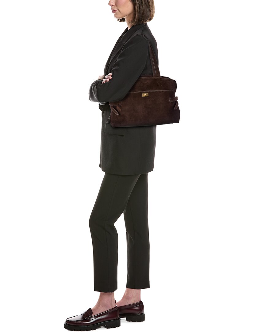 Anya Hindmarch Wilson Suede & Leather Satchel