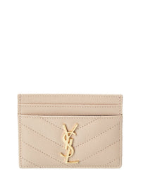 Saint Laurent Saint Laurent Monogram Matelasse Leather Card Holder