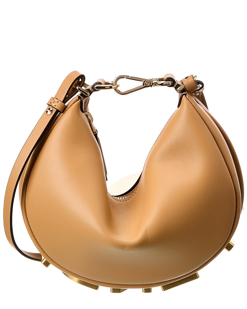 FENDI Fendi Fendigraphy Mini Leather Hobo Bag