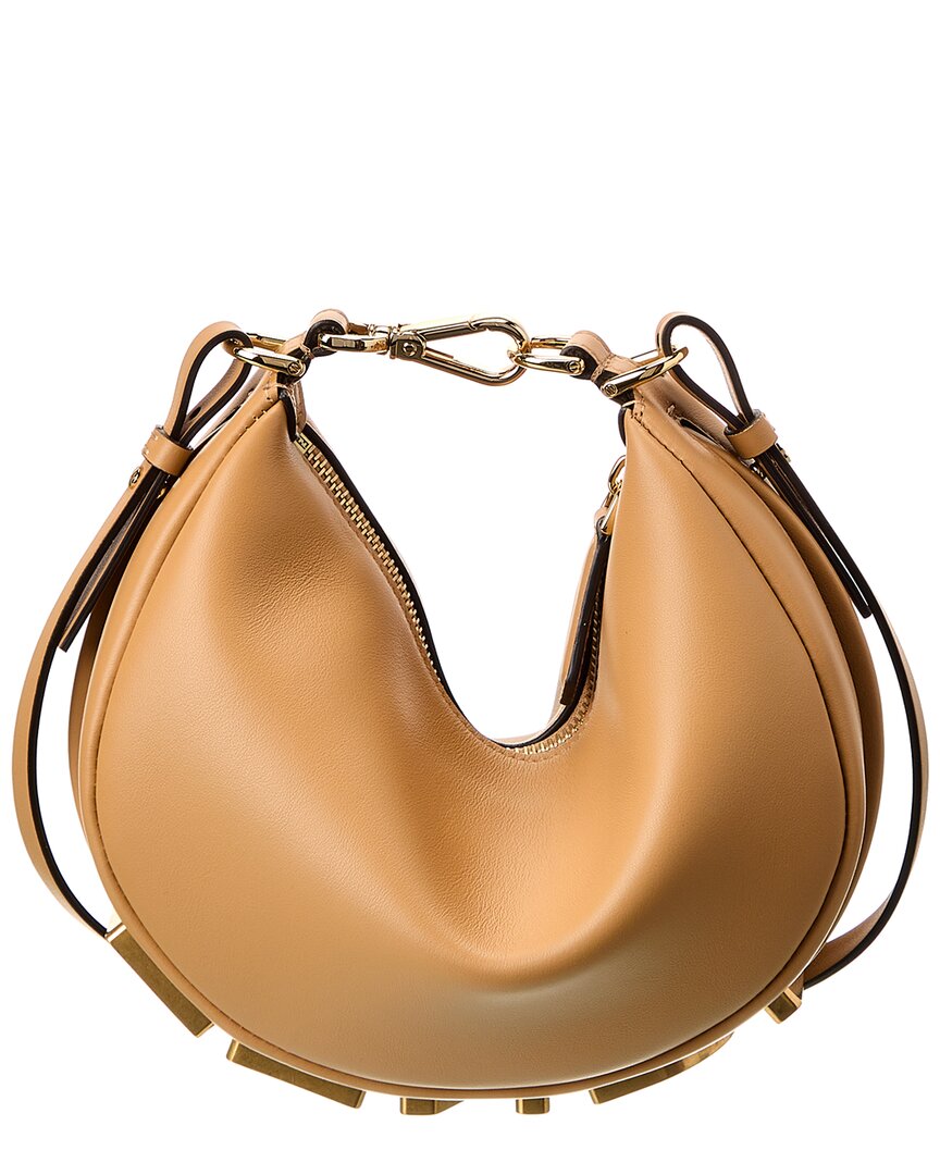 FENDI Fendi Fendigraphy Mini Leather Hobo Bag