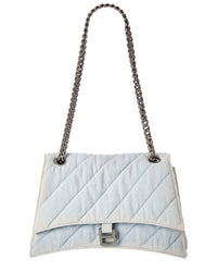 Balenciaga Balenciaga Crush Medium Denim Shoulder Bag