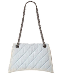 Balenciaga Balenciaga Crush Medium Denim Shoulder Bag