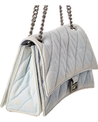 Balenciaga Balenciaga Crush Medium Denim Shoulder Bag