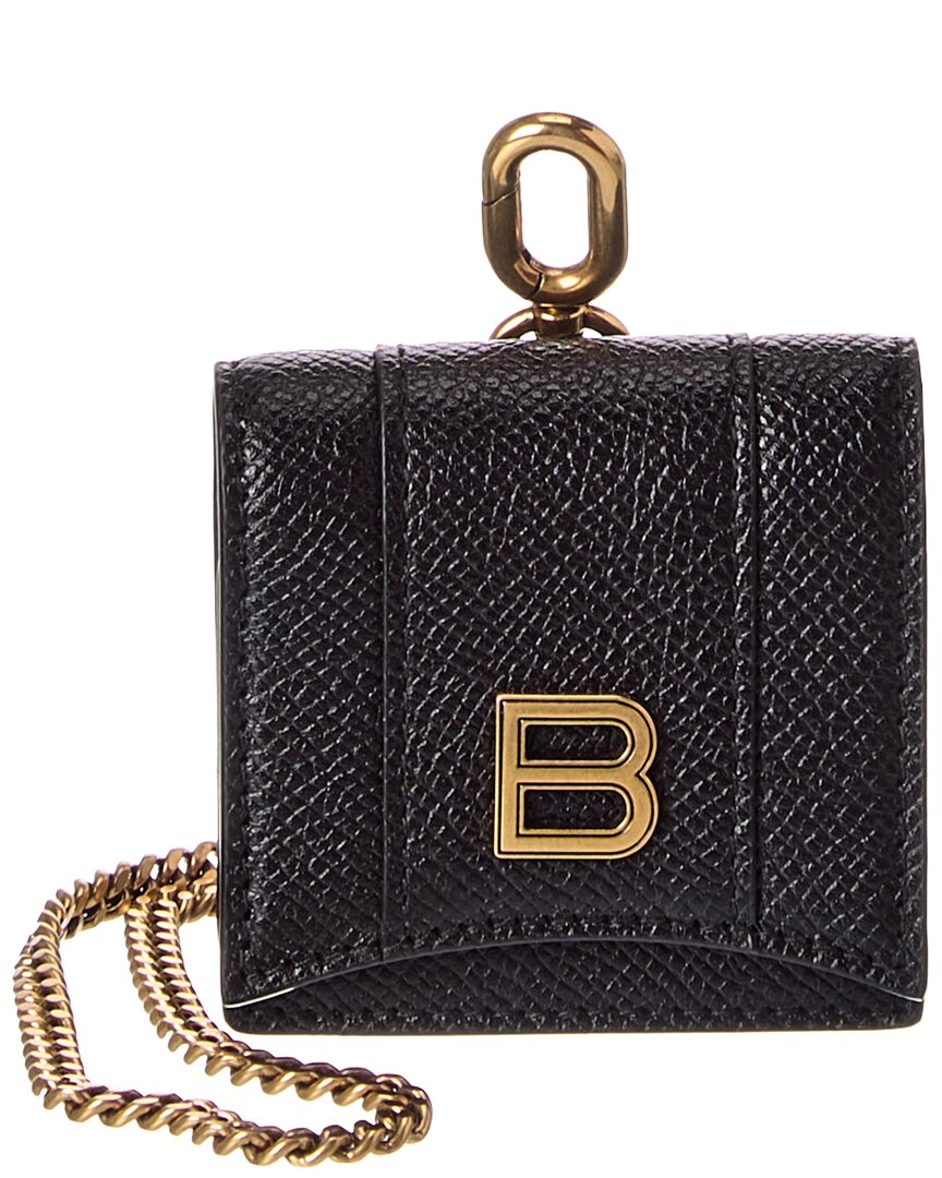 Balenciaga Balenciaga Hourglass Leather Airpods Holder