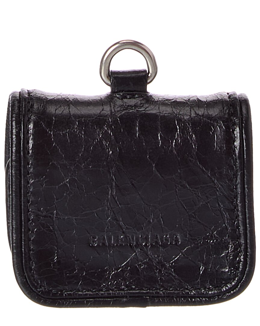Balenciaga Balenciaga Hourglass Leather Airpods Holder